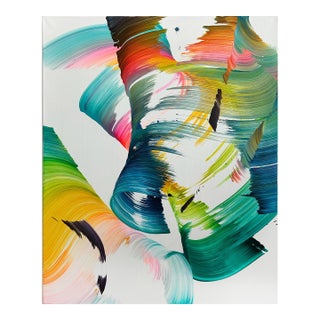 Contemporary Abstract Acrylic on Canvas "Next to You" by Nikolaos Schizas For Sale