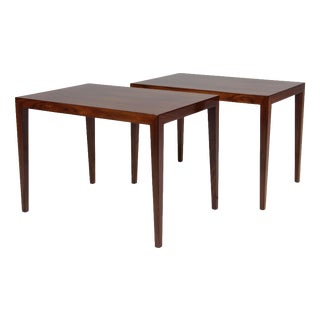 Severin Hansen Side or Bedside Tables by Severin Hansen, 1960s, Set of 2 For Sale