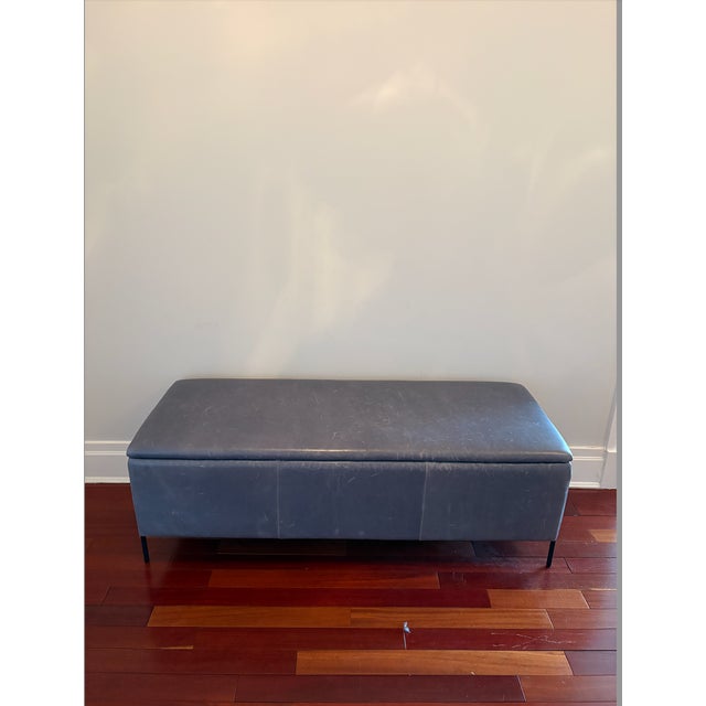 Modern Room & Board Paxton 54" Storage Bench For Sale - Image 3 of 3