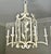 Vintage 6-Light Palm Beach Regency Floral Pagoda-Style Chandelier For Sale - Image 11 of 12