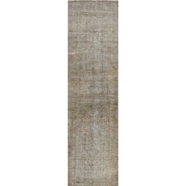 1970s Vintage Persian Runner Rug 3’0″ X 10’6″ For Sale - Image 10 of 10