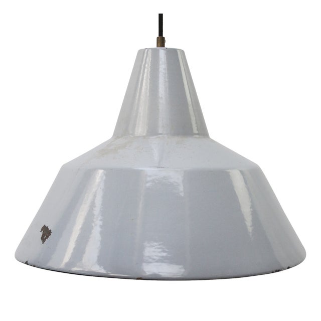 Industrial Dutch Enamel Factory Pendant Light from Philips For Sale