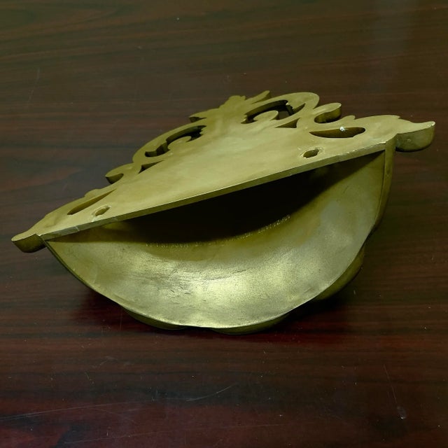 Vintage Homco Gold Hollywood Regency Wall Pocket For Sale In Baltimore - Image 6 of 9