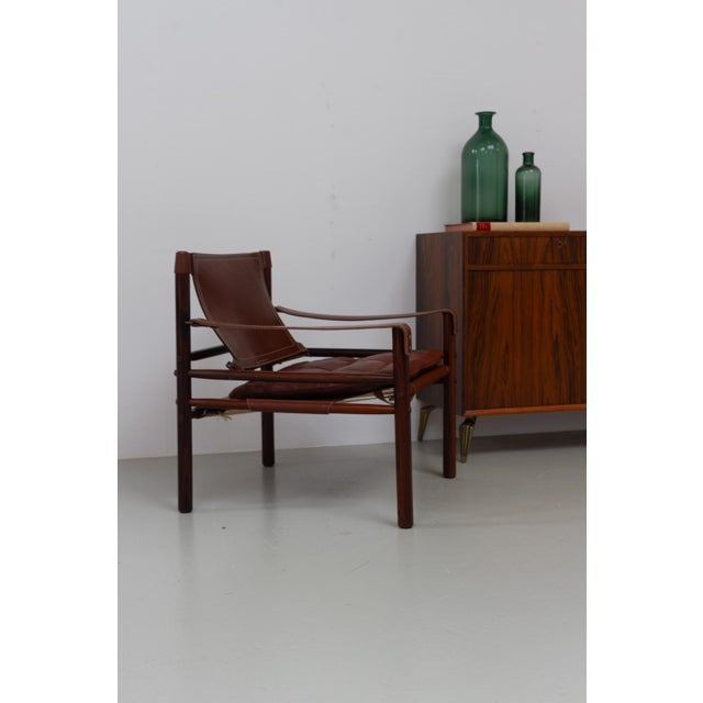 Brown Sirocco Safari Lounge Chair in Rosewood by Arne Norell for Aneby Mobler, Sweden, 1970s For Sale - Image 6 of 18