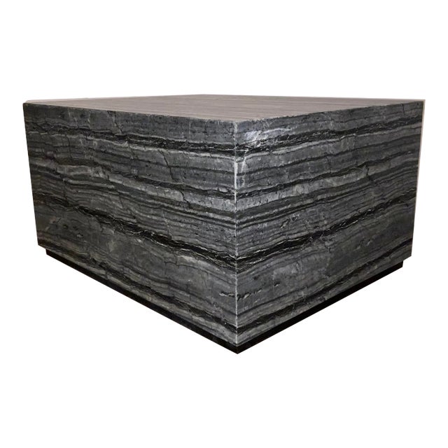 Christopher Guy Modern Black Marble Piedestal Marmo Pedestal For Sale