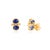 Greek Style Deep Blue Sapphire Stud Earrings- A Pair For Sale In New York - Image 6 of 10