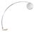 Italian Arc Floor Lamp by Guzzini, 1970s For Sale