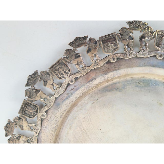 900 Pure Silver Platter from Florentina, Bogota, Colombia, 1970s For Sale - Image 13 of 18