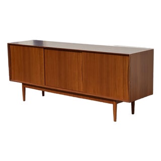 Vintage Mid-Century Danish Modern Teak Credenza / Sideboard Attributed to Fredrik Kayser – Fully Restored For Sale