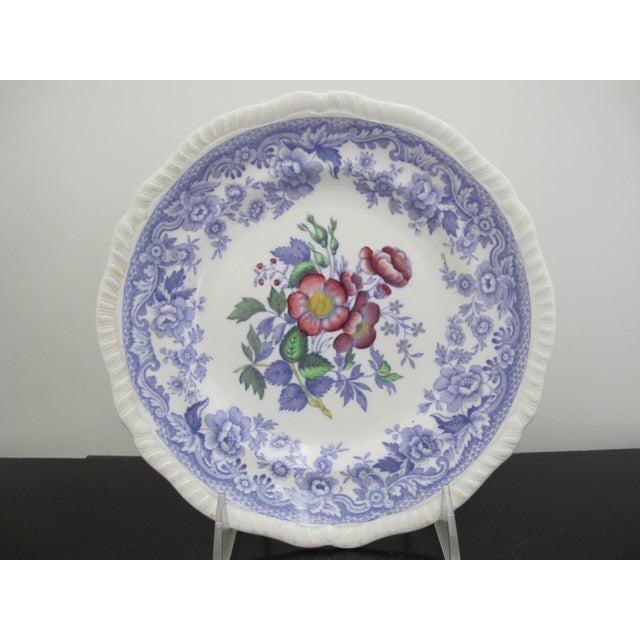 Spode Spode Copeland Mayflower 2/8772 Gadroon Luncheon Plate Cup & Saucer 3pc Set For Sale - Image 4 of 11