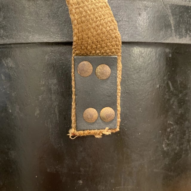 Antique Hard Case Duffel With Handles & Shoulder Strap For Sale - Image 9 of 11