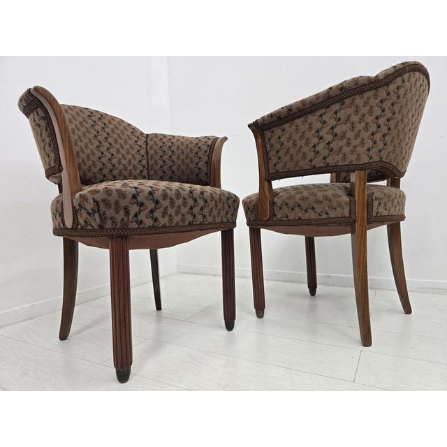 French Art Deco Armchairs in the style of Paul Follot, 1925, Set of 2 For Sale - Image 9 of 18