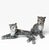 1970s Italian Black & White Majolica Snow Leopard Figurines – Pair For Sale - Image 9 of 12