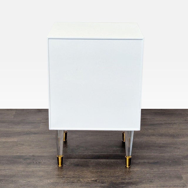 Wood Nightstand With One Drawer and Cabinet For Sale - Image 7 of 11