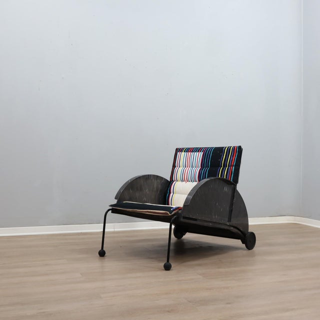 Textile Vintage Armchair with Double Cover by Anna Castelli Ferrieri for Kartell, 1980s For Sale - Image 7 of 17