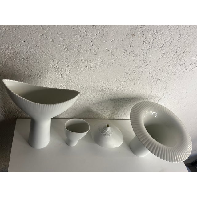 China Vases by Tapio Wirkkala for Rosenthal, 1960s, Set of 4, in Flawless conditions. Designed 1950 to 1959 This piece has...