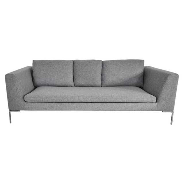 Textile Charles Sofa in Mid-Grey Lambswool by Antonio Citterio for B&B Italia For Sale - Image 7 of 7