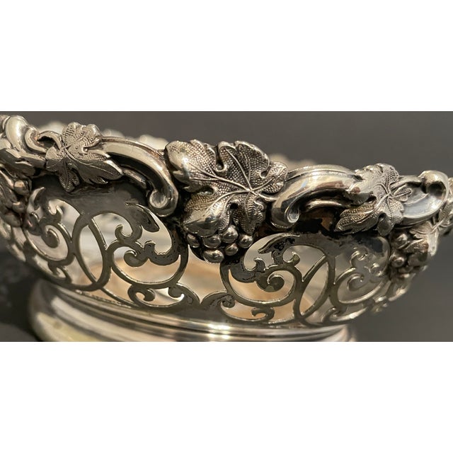 Traditional Antique Silverplate Wine Coaster For Sale - Image 3 of 6