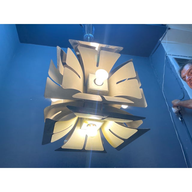 1970s Space Age Chrome Chandelier, 1970s For Sale - Image 5 of 8