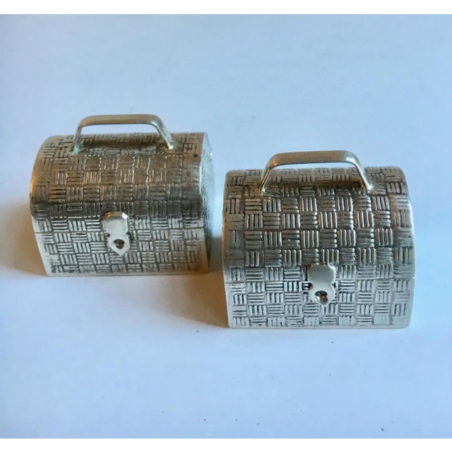 Only One Available - sterling silver "Basket Weave" pill boxe, Marked 925 and, if nothing else, adorable - store your...