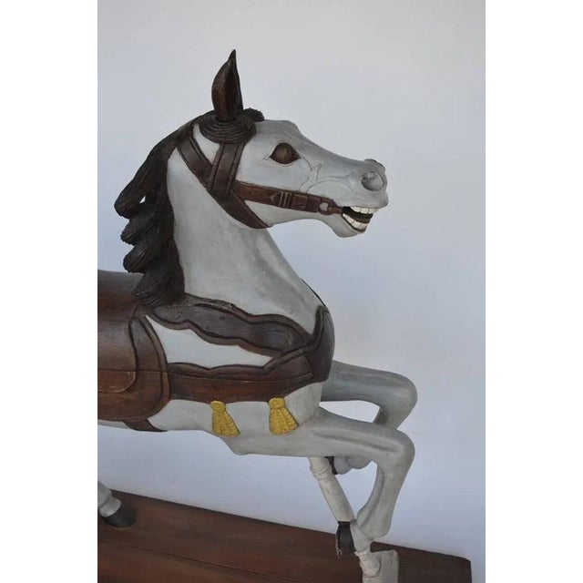 Painted wooden carousel horse. Made in the 1900s.