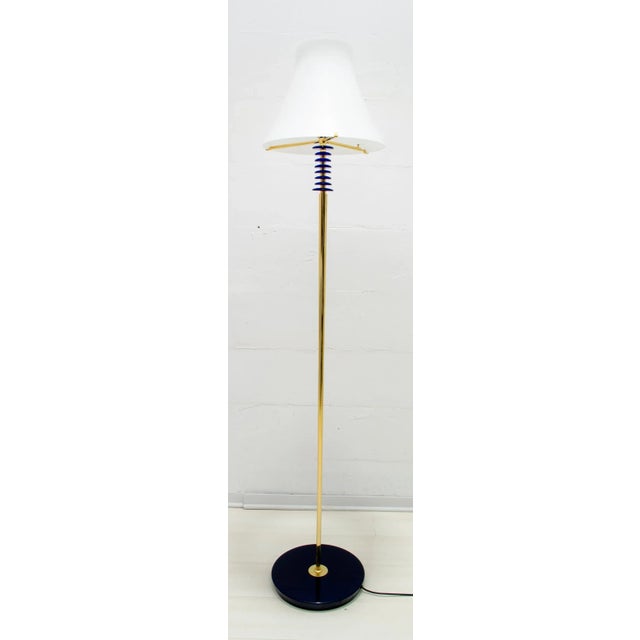 Brass & Murano Glass Auras Floor Lamp from Auras, 1989 For Sale - Image 9 of 9