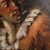 French 1940s France Amber Canvas Painting For Sale - Image 3 of 16