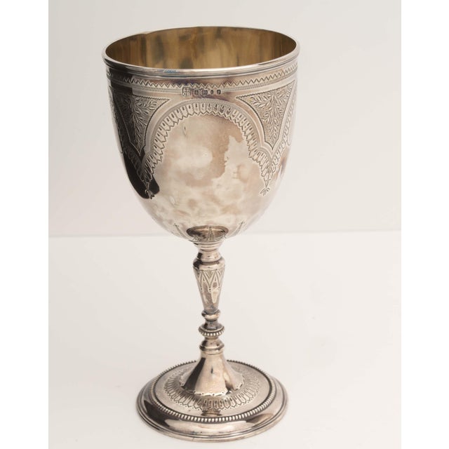 1885 English Sterling Silver Best Merino Ram Trophy Cup For Sale - Image 4 of 6