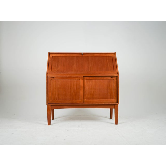 Mid-Century Teak Secretary by H.W. Klein for Bramin, 1960s, in Very Good conditions. Designed 1960 to 1969 I have official...