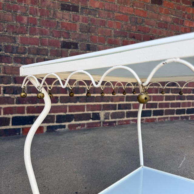 Rare Salterini Patio Side Table Vitro Lite White Glass For Sale In Cleveland - Image 6 of 12