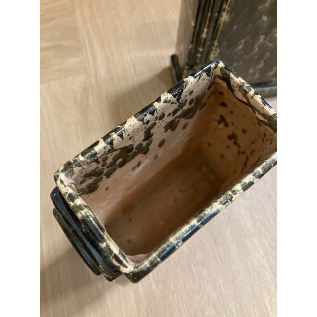 Pair of Art Deco Ceramic Vases – Marble Effect Glaze, 1920s–1930s For Sale - Image 12 of 14