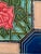 One lot of 4 Art Nouveau tiles in Majolica style. Beautiful jewel tones with floral motifs.