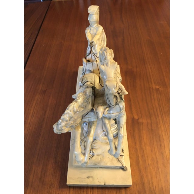 Ground Alabaster Chariot Figure, 1950s For Sale - Image 10 of 18