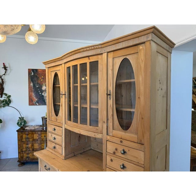 Art Nouveau Farmhouse Kitchen Sideboard in Softwood For Sale - Image 6 of 17