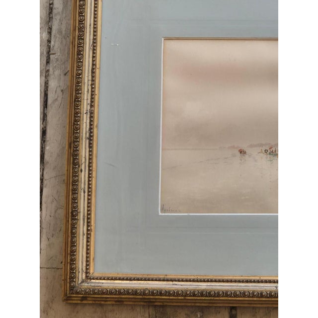 Edoardo De Martino, Off the Isle of Wight, Watercolor, 1863, Framed For Sale - Image 16 of 18