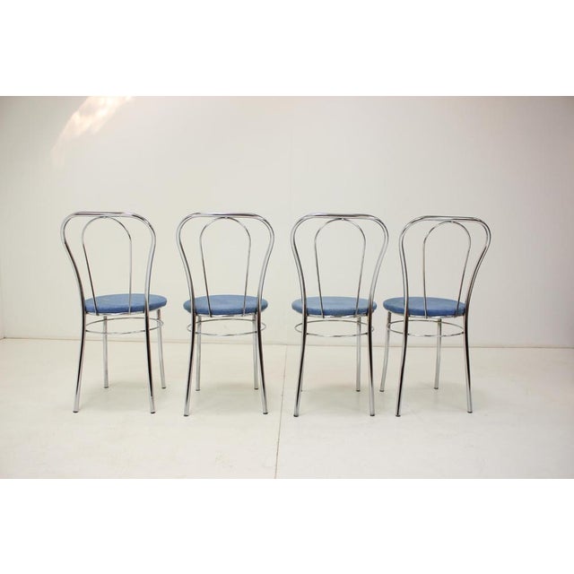 Chrome Dining Chairs, Italy, 1980s, Set of 4 For Sale - Image 3 of 10