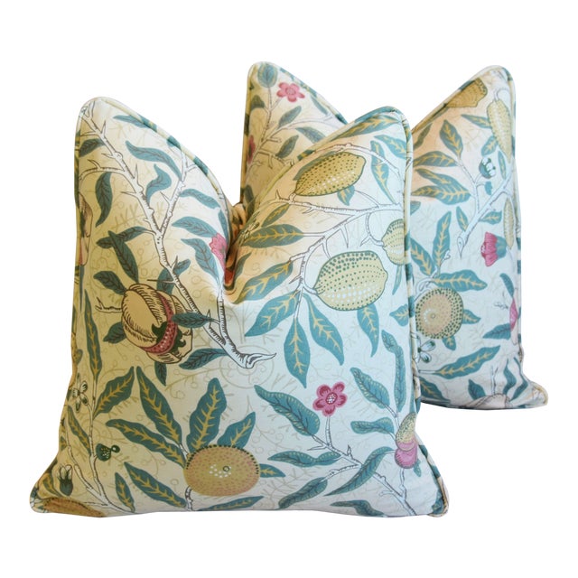 William Morris Company Fruit Feather Down Pillows 18 Square