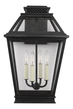 Chapman & Myers by Visual Comfort Studio Falmouth Large Outdoor Wall Lantern, Slate Gray