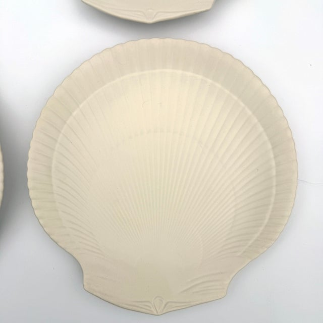 Nautical Wedgwood Scallop Shell Plates - Set of 4 For Sale - Image 3 of 5