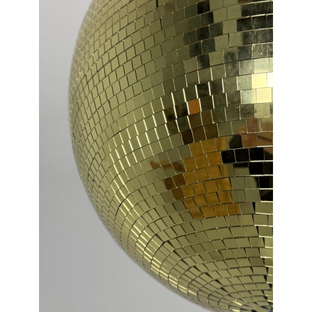 Large Yellow Sphere Disco Ball, 1980s For Sale - Image 3 of 9