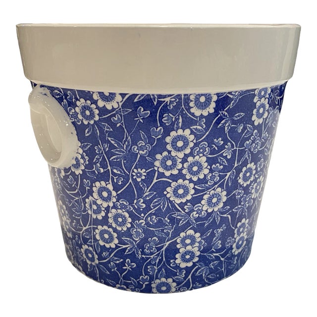 English Floral Porcelain Jardiniere For Sale