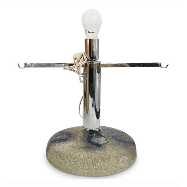 Alfredo Barbini 1970s Pair of Alfredo Barbini Murano Scavo Glass Table Lamps For Sale - Image 4 of 6