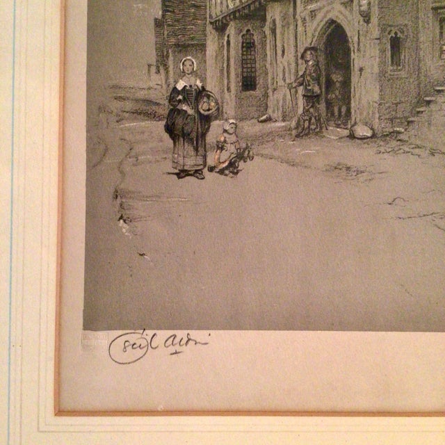 English Framed Signed Colored Lithograph of the George Inn, Norton St. Philip by British Artist Cecil Aldin. For Sale - Image 3 of 11