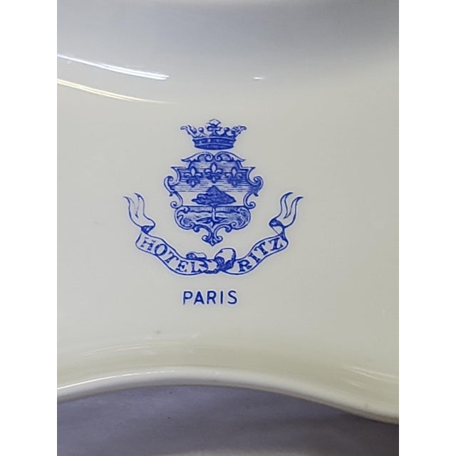 Pillivuyt et Cie Vintage Pair Pillivuyt Hotel Ritz Paris Ashtrays For Sale - Image 4 of 4