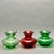 Vintage Anchor Hocking Squat Bud Vases With Ruffled Rims. Set of 3, 2 Green 1 Red For Sale In New York - Image 6 of 8