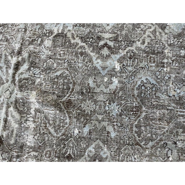 Mid 20th Century Vintage Distressed Traditional Hand-Knotted Wool Rug - 10'5" X 13'8" For Sale - Image 5 of 11
