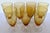 1940s 1940s Mid-Century Modern Cambridge Glass Co. Amber Optic Stem 3121 Goblets - Set of 7 For Sale - Image 5 of 13