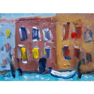 Modern Abstract Landscape Seascape - Venice Oil Painting For Sale