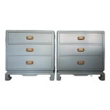 Pair of Chinoiserie Chic Small Dressers/Nightstands by Bernhardt For Sale
