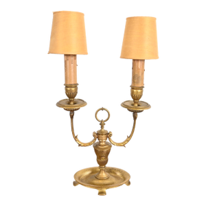 Tiffany Studios New York Bronze Doré Two-Light Table Lamp, Circa 1910